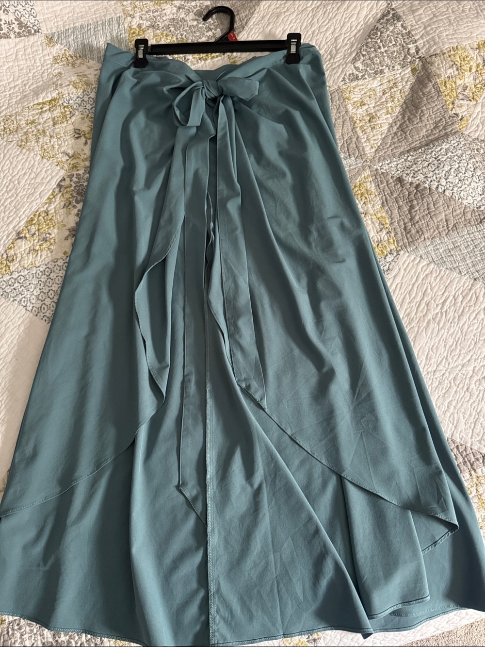 NWOT HALARA medium Slate Blue wrap skirt maxi skirt. Never worn, never washed.
